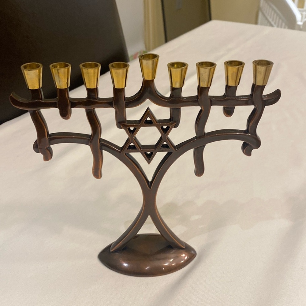 Menorah and candles